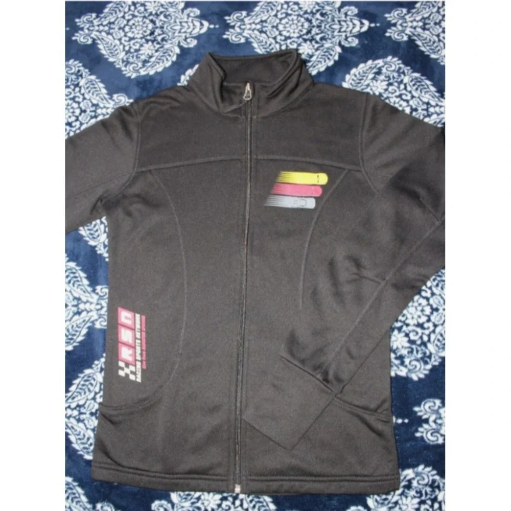Disney Cars Lightning McQueen Kids XS Zip Track Jacket Racing Sports Network